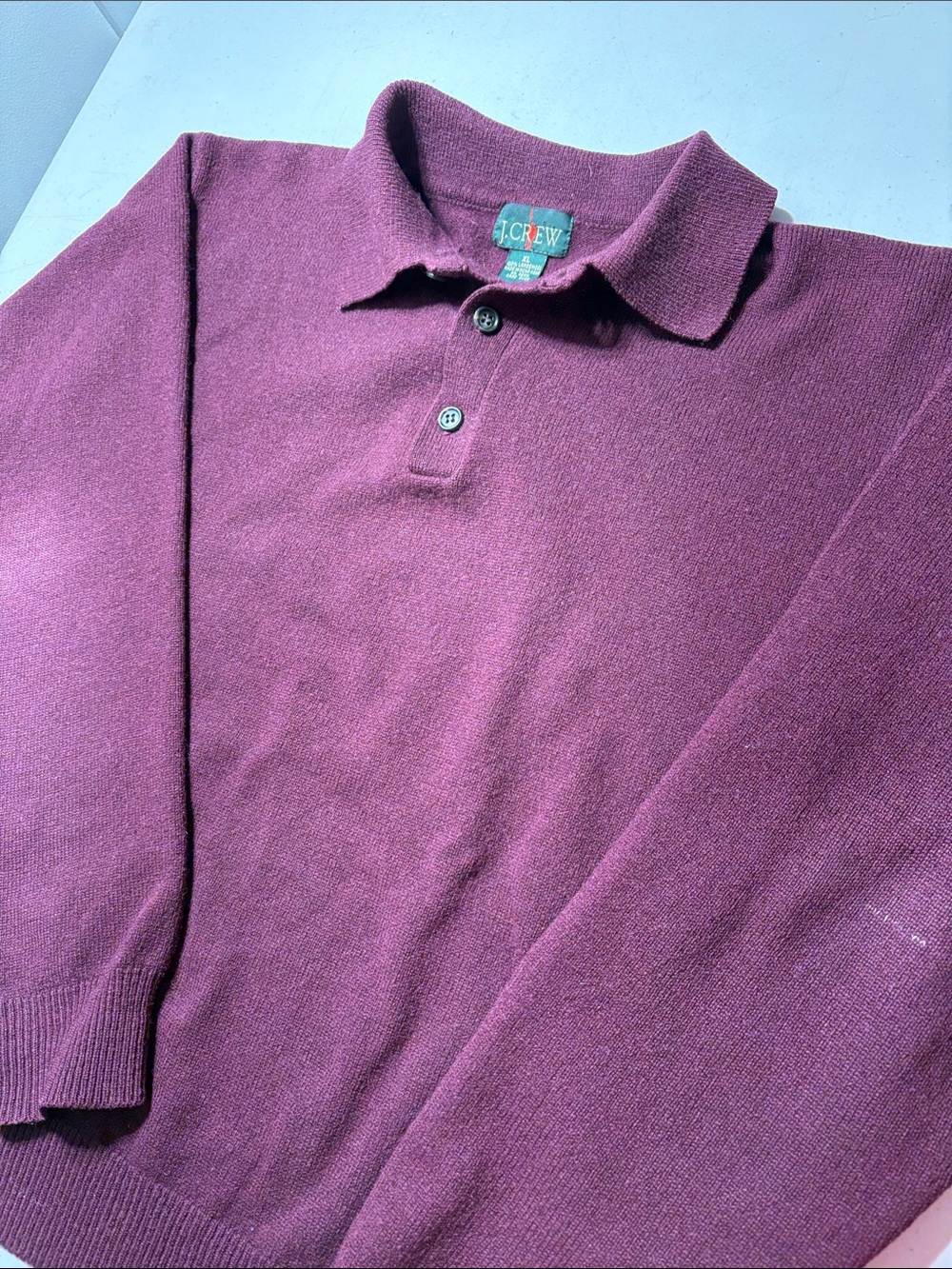 J. Crew Men's Lambswool Polo Sweater